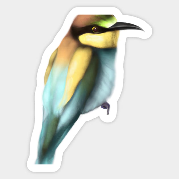 Cute Bee-Eater Drawing Sticker by Play Zoo